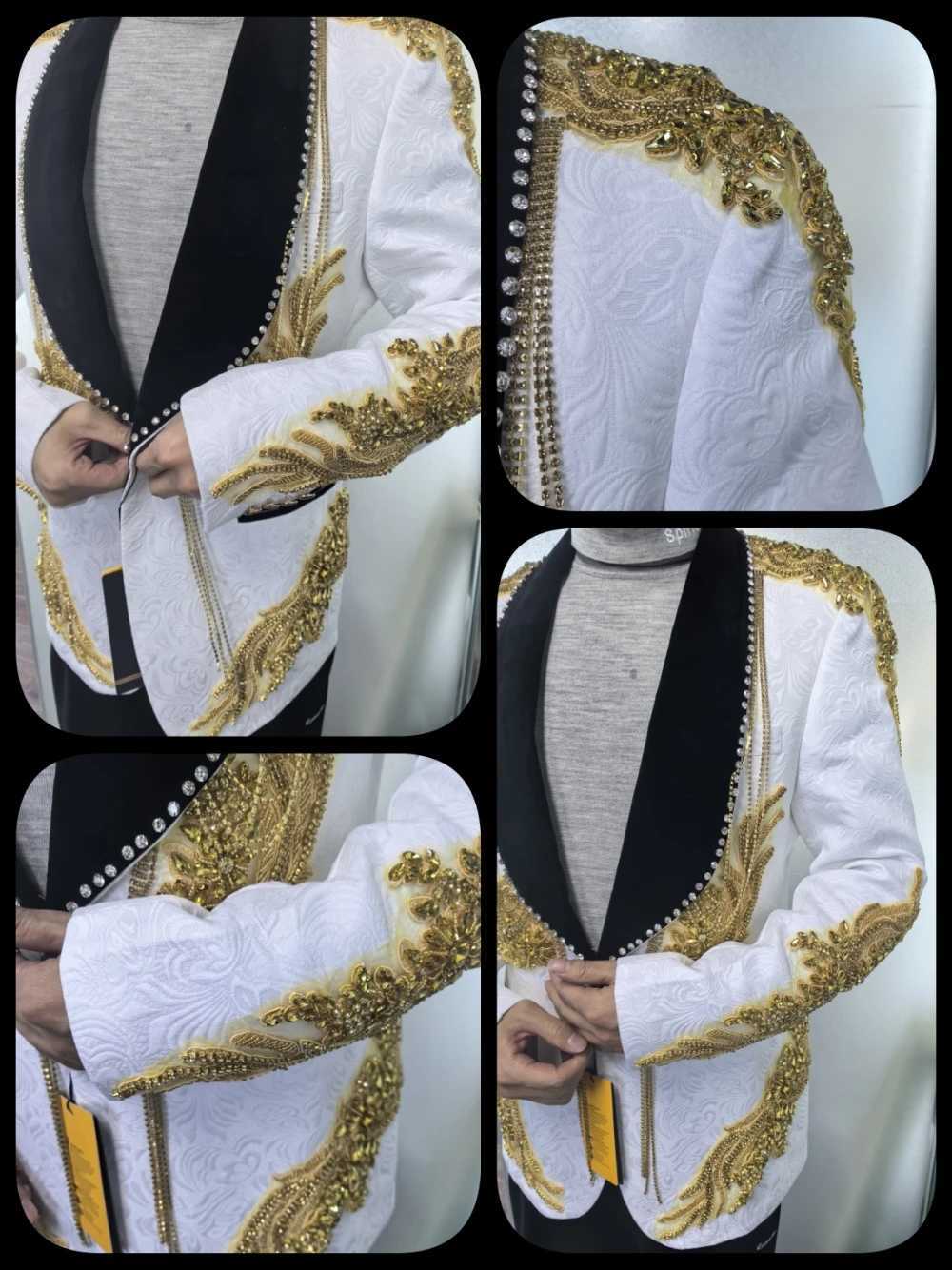 Handsome Dancing Mens 3-pieces Date Suit Set Customized Hot Sale Single Breasted Stylish Jacket Vest Pants Patterned Groom Wear X250704