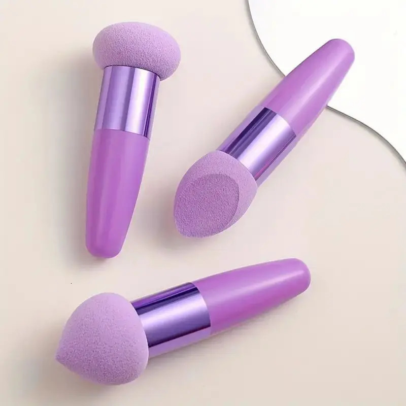 3Pcs Makeup Sponge Beauty Foundation Blending Sponge Makeup Sponge Wedge Foundation Sponges With Handle Cosmetic Blender Profess 250625
