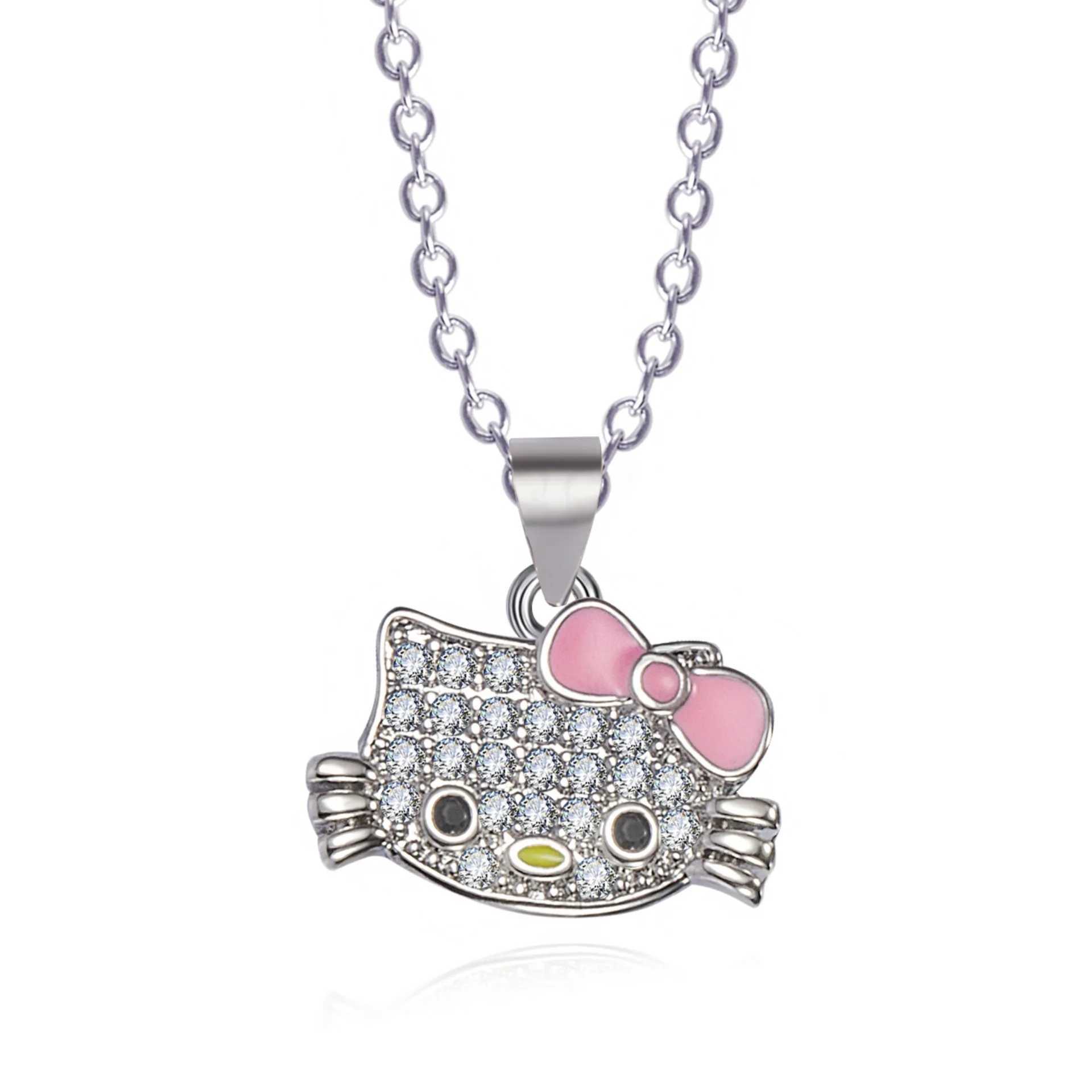 Sanrio Hello Kitty Bracelet Necklace DIY Handmade Gift for Girls Cute Jewelry w250716