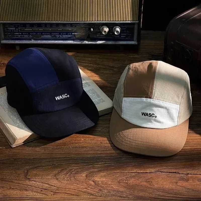 Japanese 5 Panel Patchwork Color Hip Hop Skateboard Baseball Caps Summer Sun Protection Outdoor Quick Dry Camping Street Cap X250704
