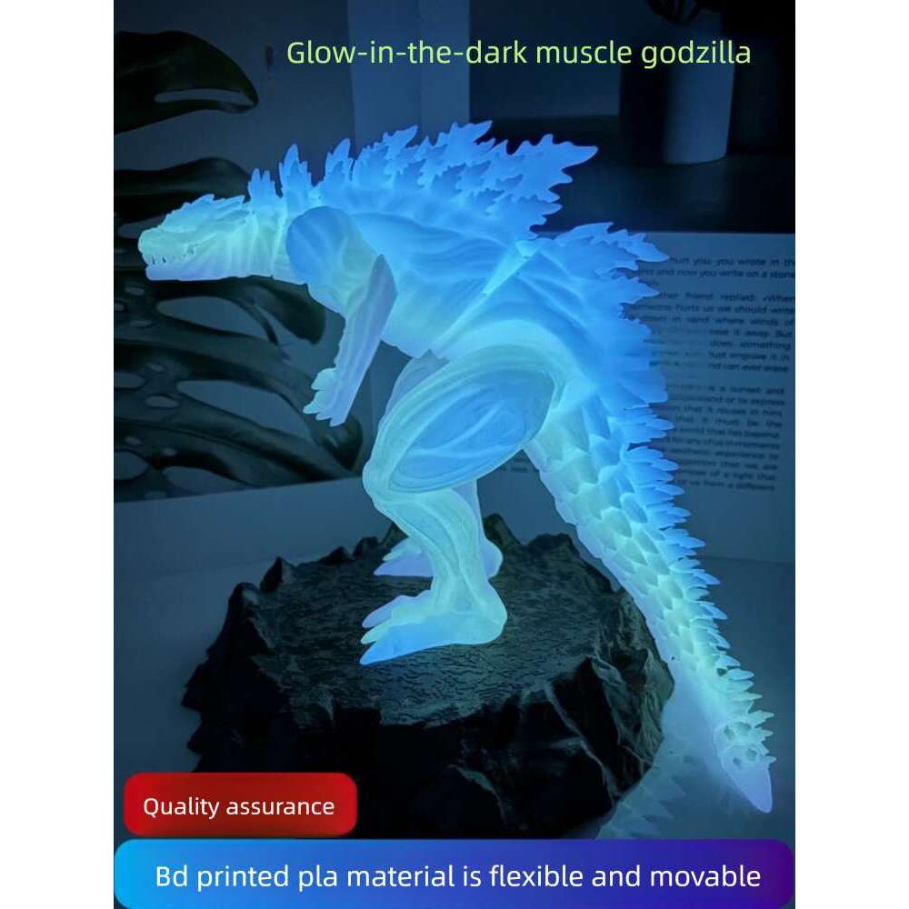 3D Printed Muscle Godzilla: A Unique Children's Day Gift Toy - Crystal Joint Movable Monster Model for Kids' Fun and Decoration
