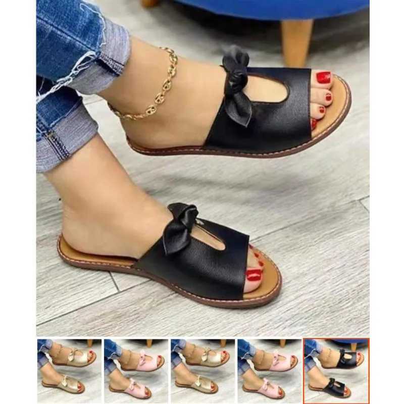 New Sandals Summer Women Slippers Shoes Cute Butterfly-Knot Flats Casual Sandals Ladies Beach Sandals Womens Shoes W250704