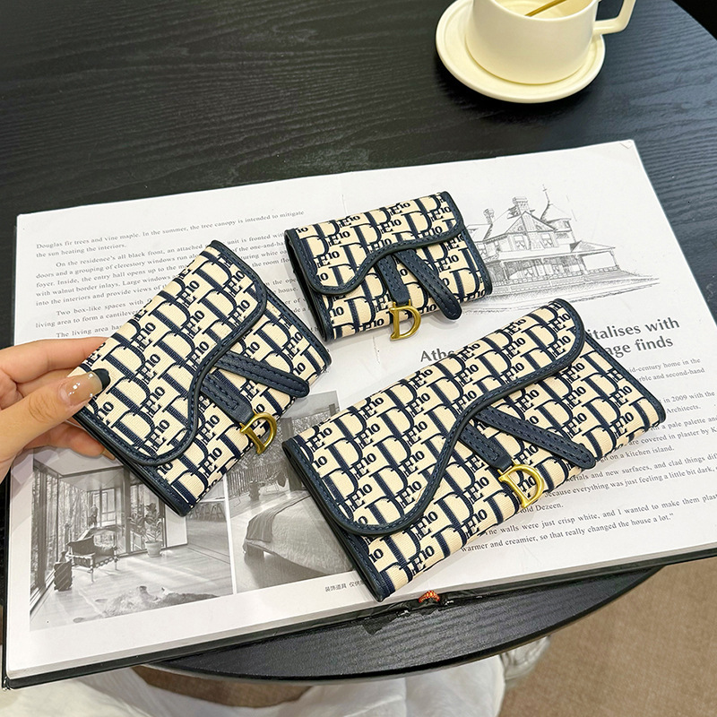 Free Shipping Designer Bag Exclusive Women's Long High-end Wallet Fashion Versatile Classic Internet Celebrity Short Wallet Multi-card Slot Card 
