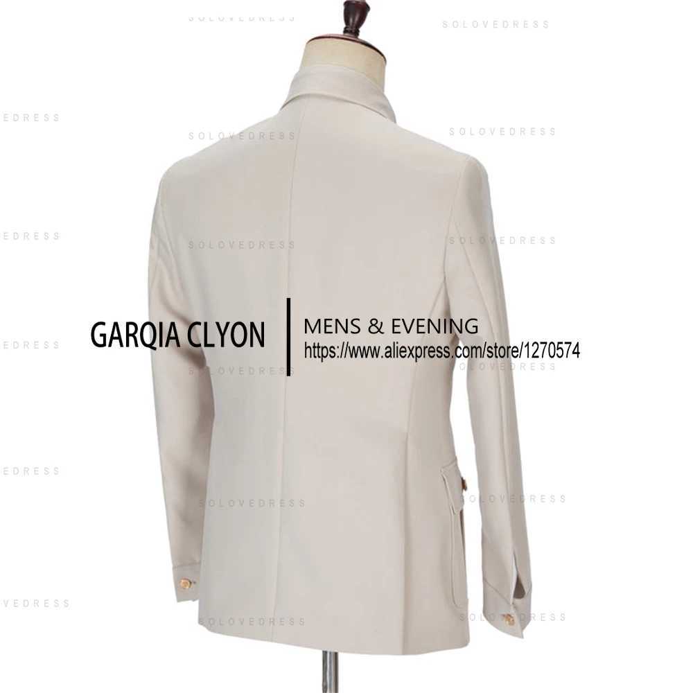 2 Pieces Mens Slim Fit With 4 Real Pocket Single Breasted Suit Formal Suits Groomsmen Wedding Tailored Fit (Blazer+Pants) X250704