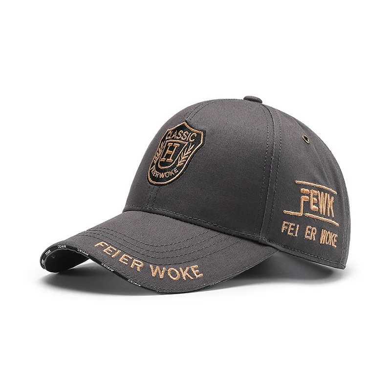 Popar New College Shield Student Trendy Baseball Cap M Fem Street Sunshade Heavy Metal Style Rap Hip Hop Stata Hat X250704