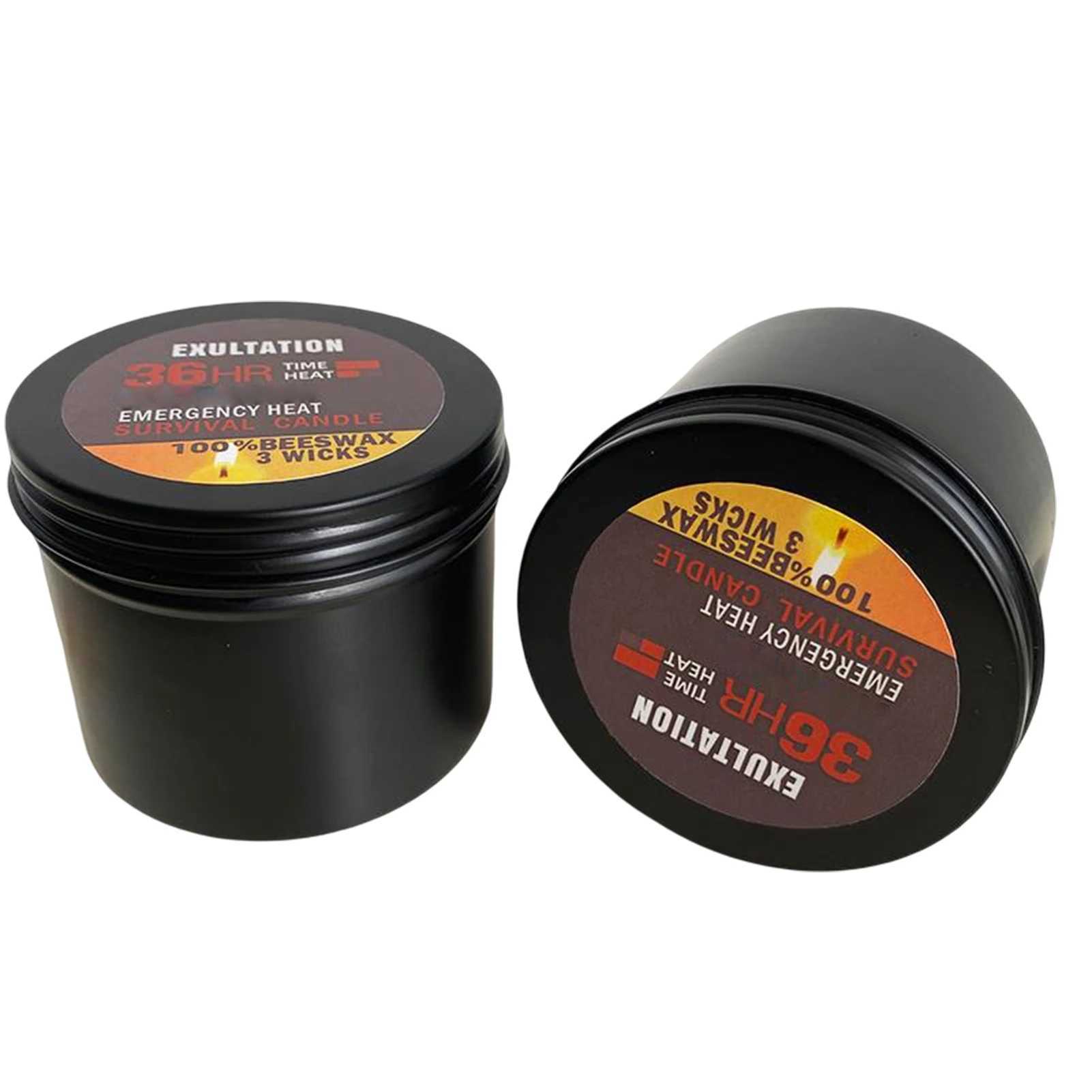 36 Hour Survival Candle 3- Environmentally Friendly Odorless Candle with Lid Home Spare for Emergency W250704