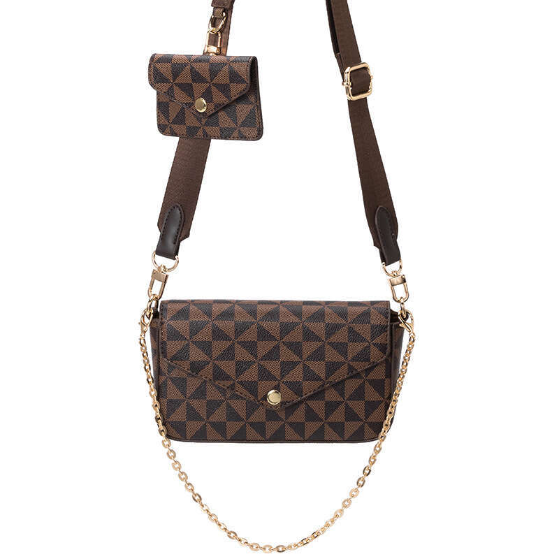 Lanjia Lacel Urwebin New Bags Niche Design Women S Printed Plaid Chain Square Spring Summer Versatile Two Piece Set Small Single Shoulder Crossbody Ba