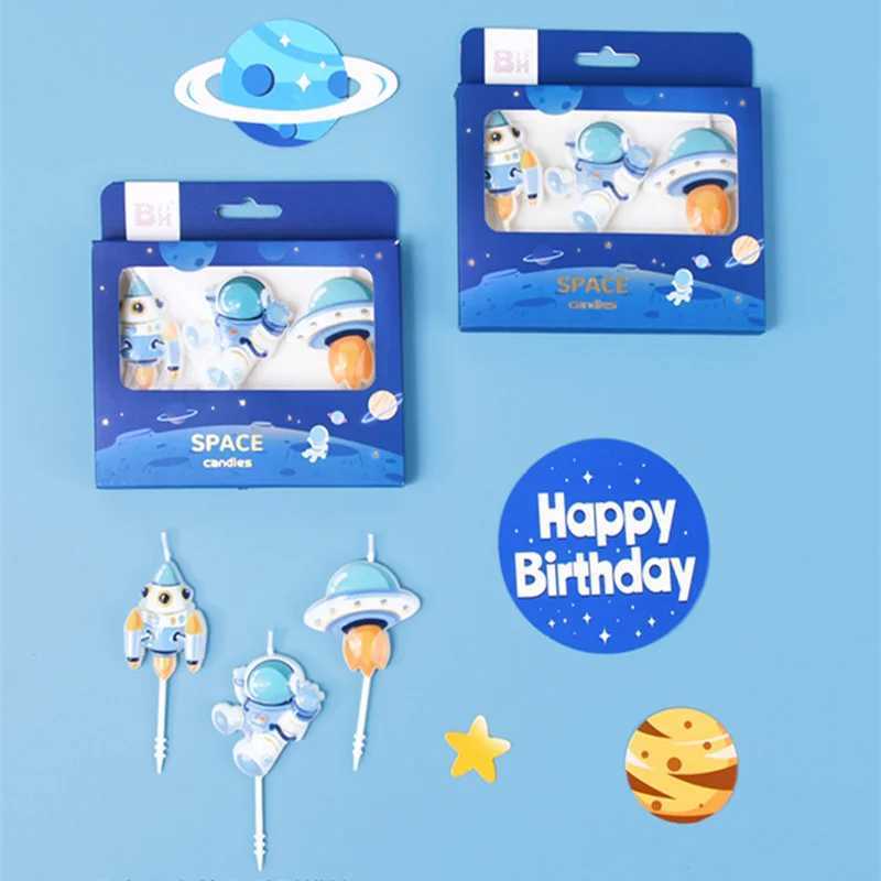 Blue Childrens Birthday Candles Boy Sparkles Child Decorative Candles Gothic Decoration Cake Surprises Party Supplies Candle W250704