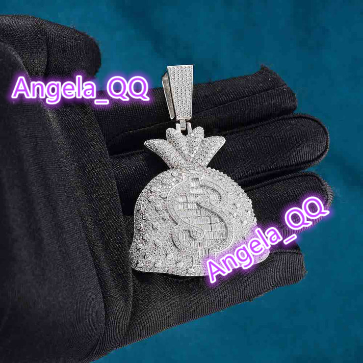 High on Demand VVS Clarity Hip Hop Lab Grown Moissanite Diamond vvs1 Studded Pendants for Luxury Street Fashion From India