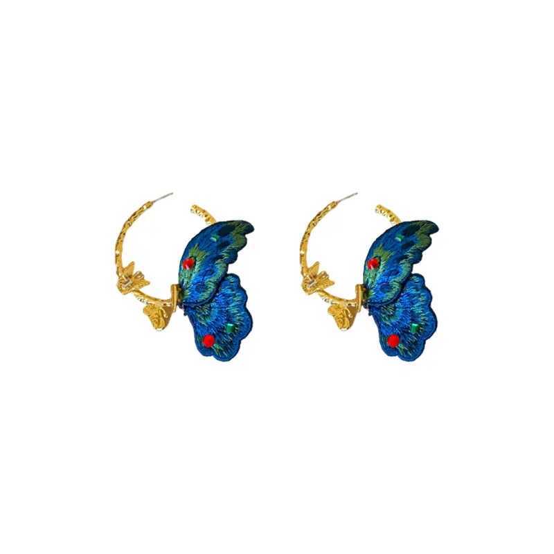 Butterfly Temperament Circular Earrings Design Luxury Jewelry Wholesale Y250704