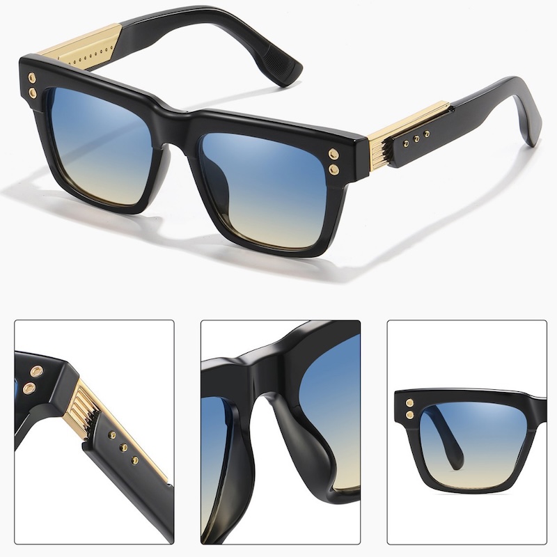 CB Oversized Classic Square Sunglasses Men Luxury Brand Design Vintage Trendy Rero Sun Glasses For Male Driving Eyewear UV400