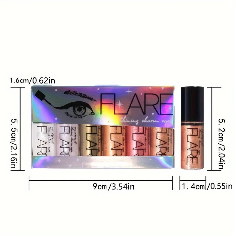 6 color glittering pearlescent liquid eye shadow brightening micro shiny pearlescent liquid eyeliner for sleeping silkworm 250704