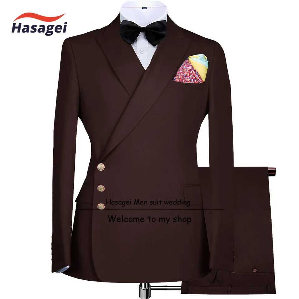 2023 New Mens Suit Jackets and Pants 2-piece Set Elegant Wedding Tuxedo Blazer for Men Custom Clothes X250704