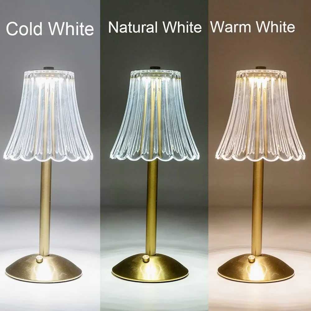 LED Table Lamp USB Touch Dimming Night Light Coffee Bar Atmosphere Light Eye-Protection Reading Light Bedroom Decor Lighting XJ250703