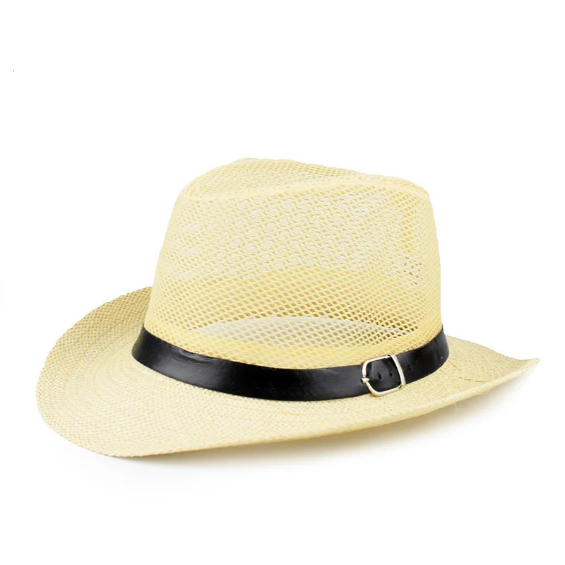 Summer Breathable Mesh Mens Top Hat Middle-aged and Elderly Hat English Jazz Hat Hollow Sun Hats 250701