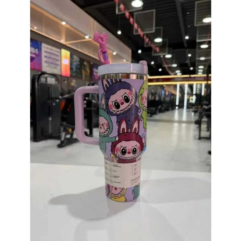 Cup with straw stainless steel vacuum insulated drum 40oz outdoor hot ice travel cup Z250703