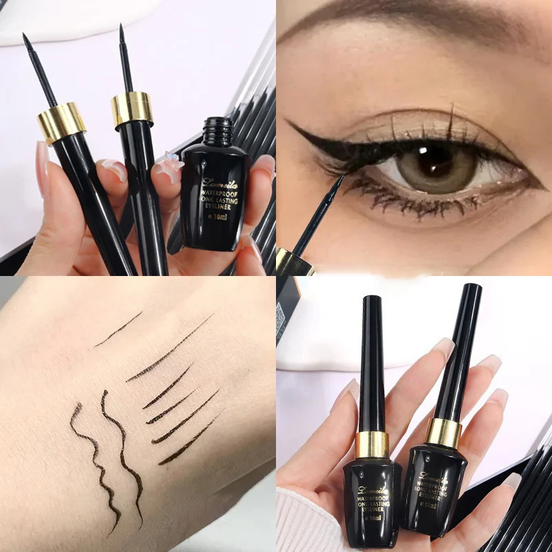 Long-lasting Black Gel Eyeliner Ultra-fine Hard-tipped Waterproof Liquid Eyeliner Pen Quick-Dry Durable Cosmetics Makeup Tool 250704