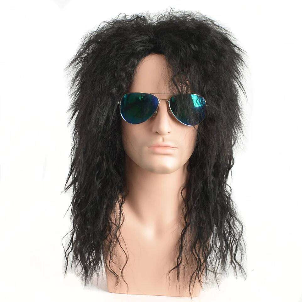 Synthetic Long Blonde water ripple Wigs For Men Curly Natural Adjustable Size Suitable for Daily Wear Man Hair Wig