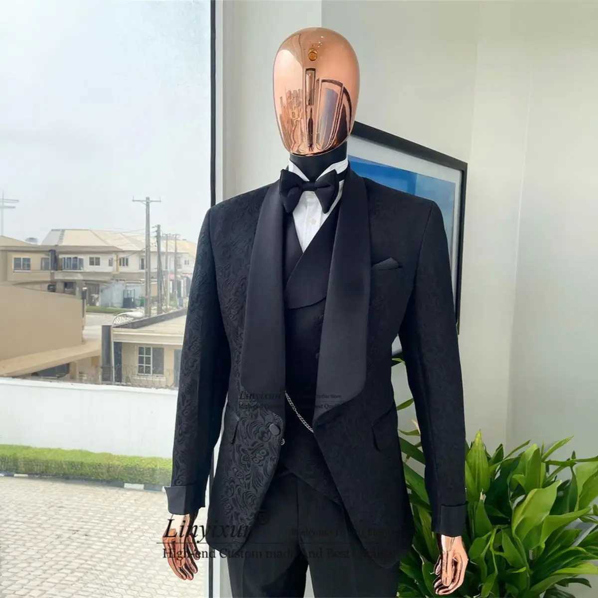 Fashion Customized Wedding Suits For Men Slim Groom Tuxedos 3-Piece Business Groomsmen Prom Blazer Set Mens Full Suit X250704