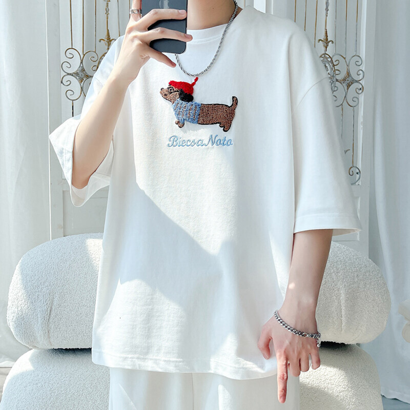 Textured Print Short Sleeve T-shirt For Men, Summer Thin Anti-wrinkle Shaped Cotton Half Designer Short Sleeves Sleeve Oversize Loose Top