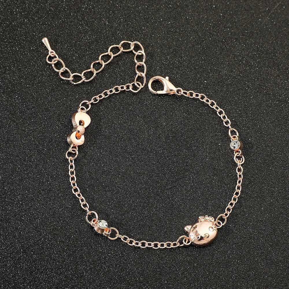 Sanrio Fashion Cute Hello Kitty Bracelet for Women Bridal Bracelets Wedding Jewelry Travel Gifts 2 Colors w250716