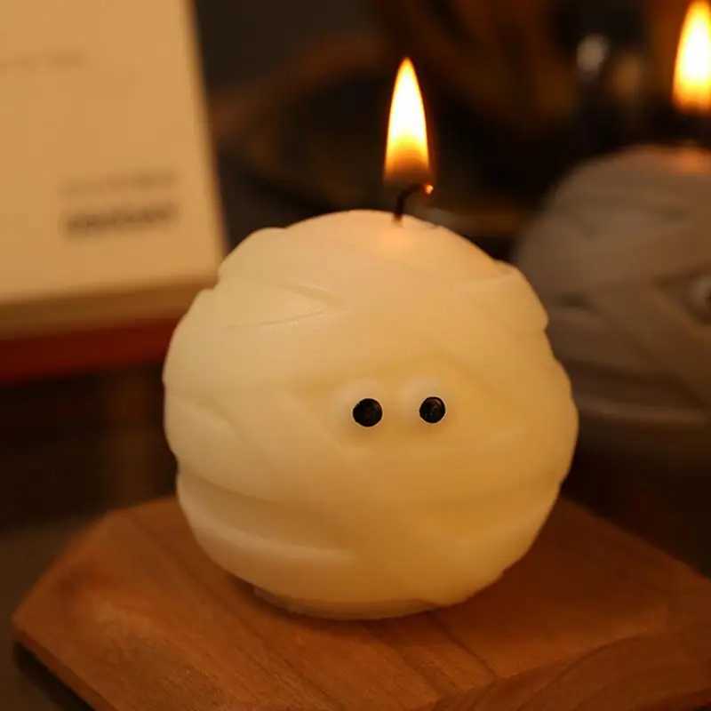 10pcs Halloween Decor Candles Fun Face Spooky Burning Candle Halloween Shaped Fun and Cute Candle Spooky Goth Candles W250704
