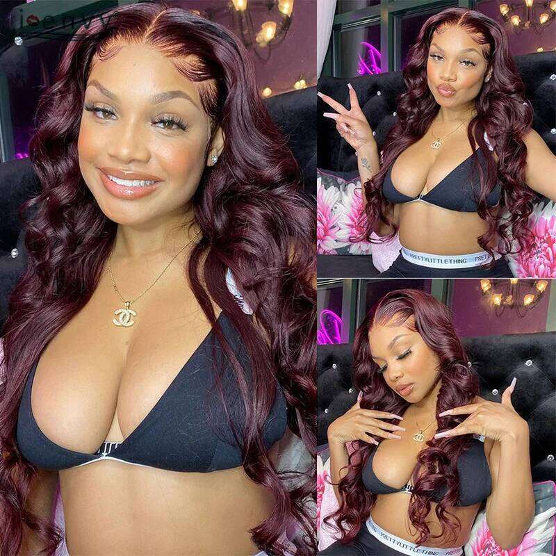 Wear And Go Glueless Human Hair Bury Front Wigs Straight Body Wave Ginger 9X6 Lace Frontal Wig PrePlucked Bye Knots