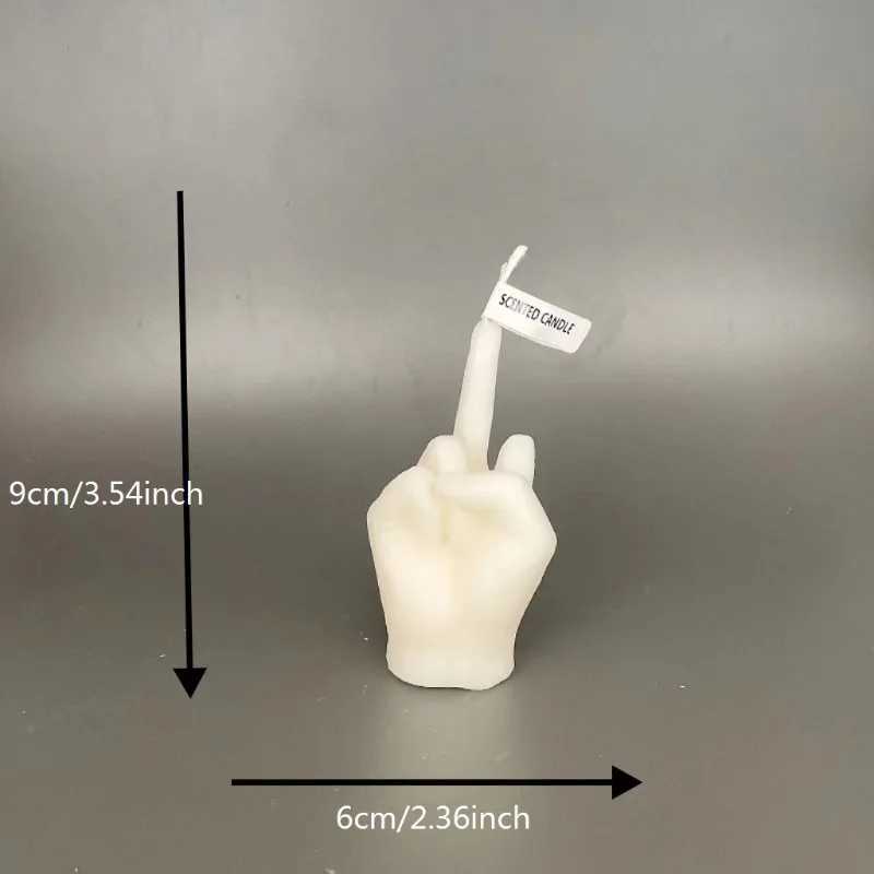 Creative Candles Middle Finger Shaped Gesture Scented Candles Niche Funny Quirky Gifts Home Decoration Ornaments Birthday Gifts W250704
