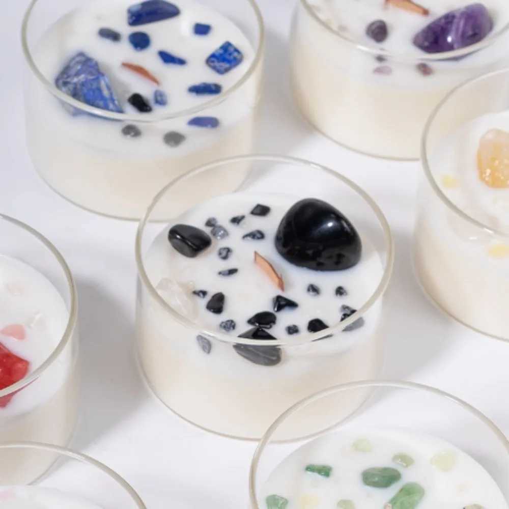 Bedroom decorations aromatherapy candles creative soy wax souvenirs natural crystal stone scented candles W250704