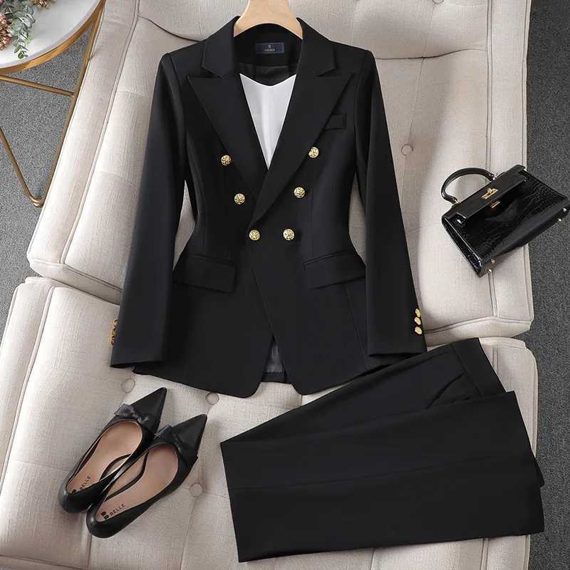 ZJYT Spring Women Elegant Business Blazer Pant Sets Office Lady Plus Size Matching Trousers Suits 2 Piece Conjuntos Para Mujeres X250704