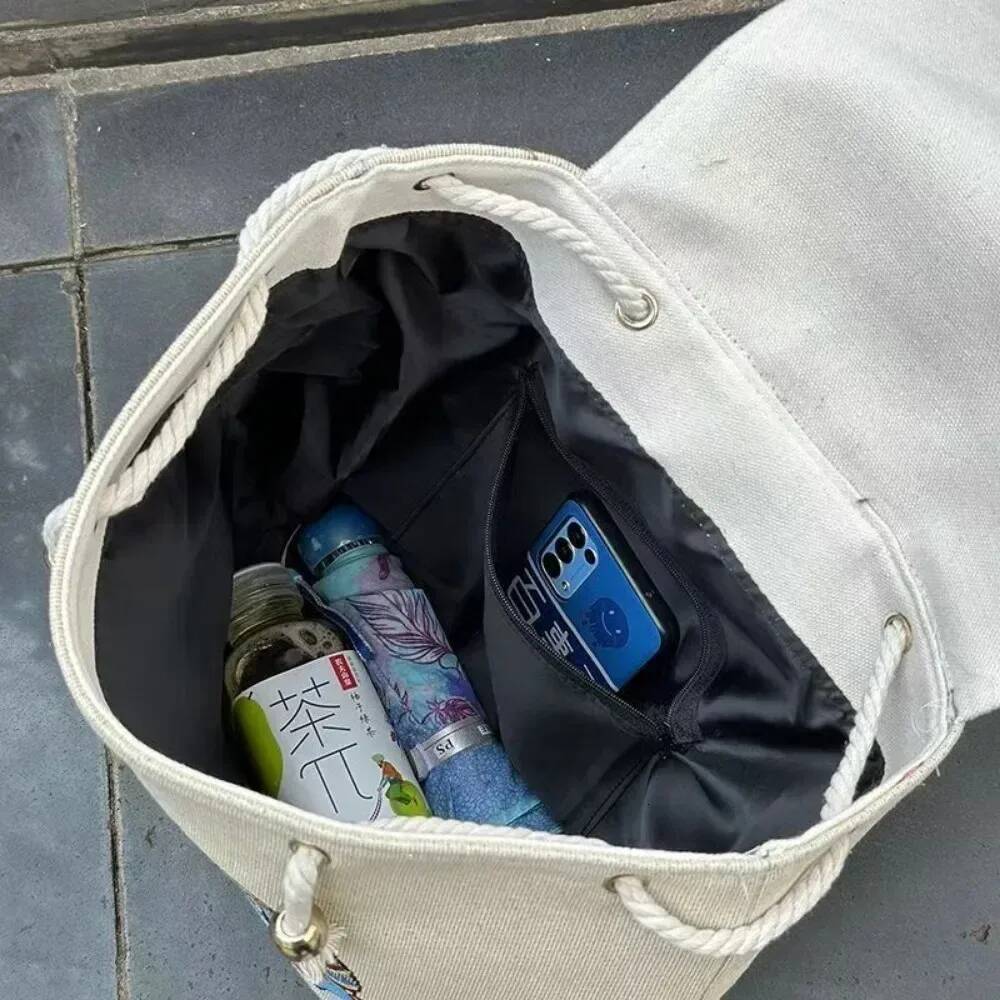 Backpacks Bags for Women Embroidery Ethnic Style Streetwear Fashion Casual Vintage Elegant Haruku Travel Canvas Bag Sports high-quality