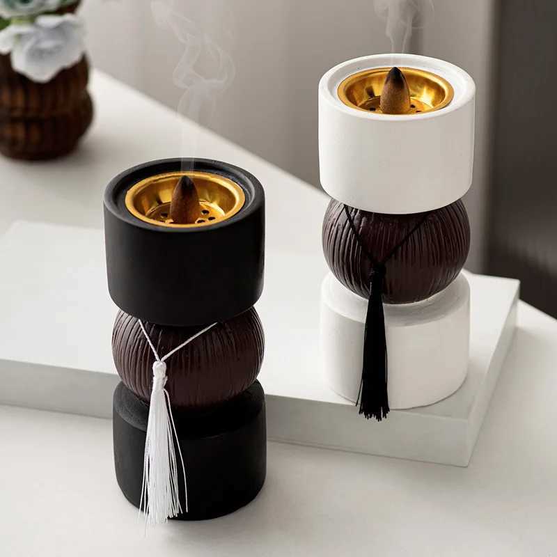 Simple Modern Resin Tassel Dumbbell Aromatherapy Stove Indoor Living Room Desktop Decoration Ornament W250704