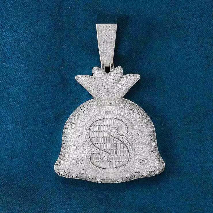 High on Demand VVS Clarity Hip Hop Lab Grown Moissanite Diamond vvs1 Studded Pendants for Luxury Street Fashion From India