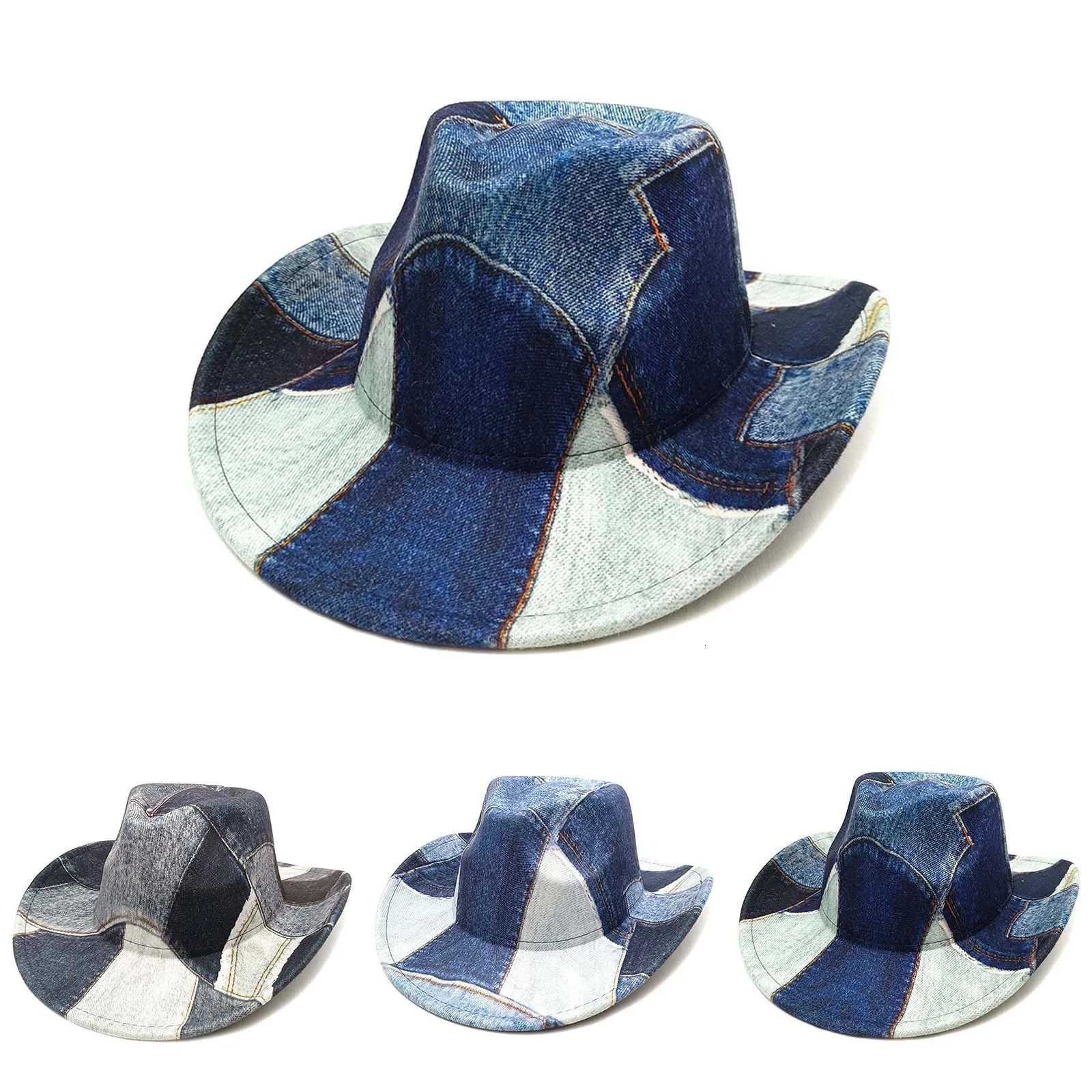 Western Hat Glitter Cowboy Hat For Women Men Party Hat Carnival Fancy Dress Retro Glitter Hat Soft Fabric Toddler Hard Hat 250701