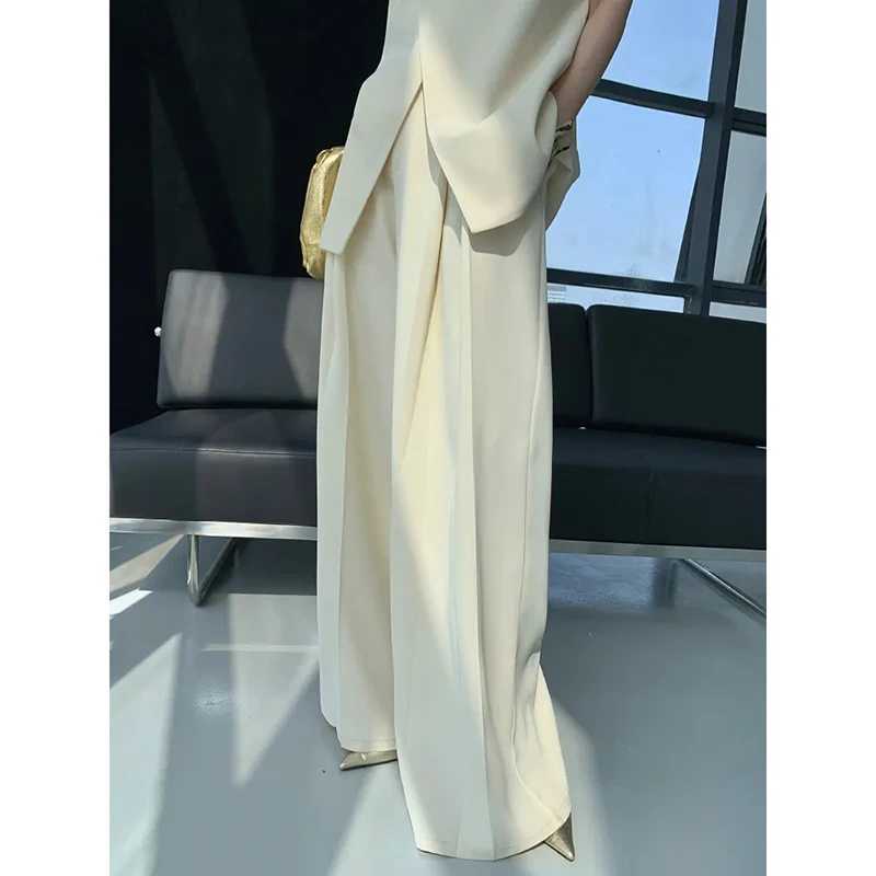 Deconstructed Slveless Vest Suit Set Women Summer Elegant Asymmetric Vest Wrinkle Resistant Avant Garde Office 2Piece Set X250704