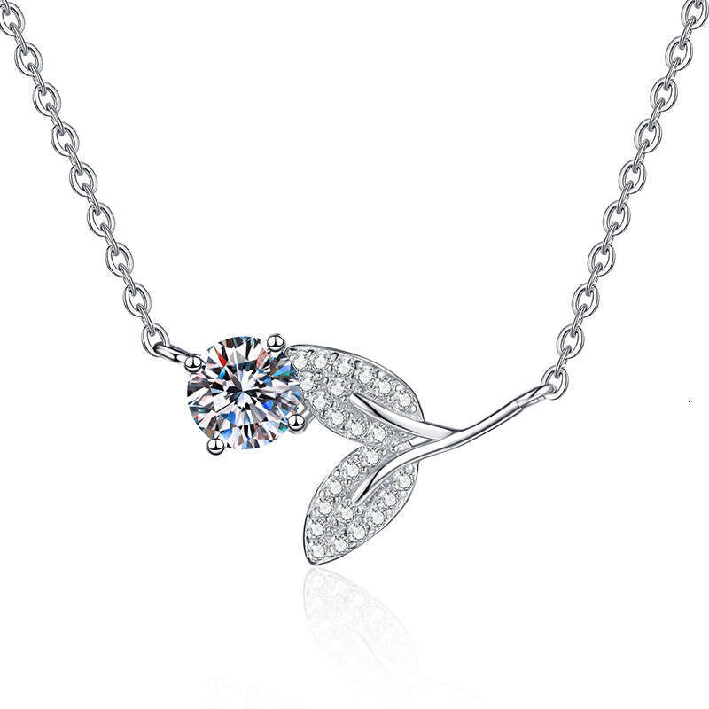 S925terling S925ier MoiS925S925anite 1 caratS925 2025 New Niche VerS925atile Wind Blowing LeaveS925 Necklace for Women a5f
