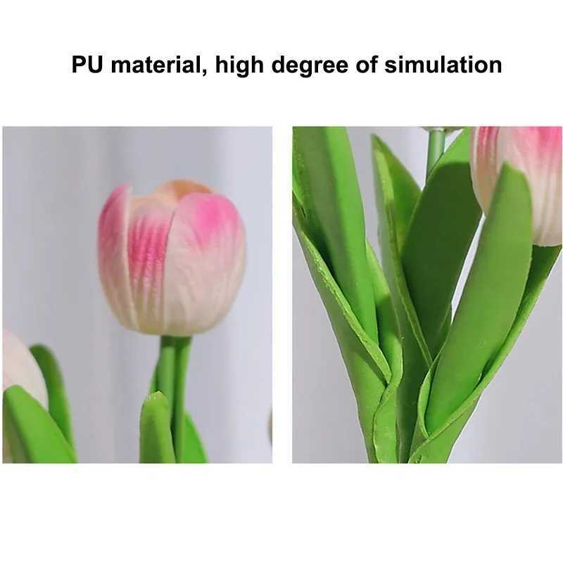 Tulip Night Light Home Decorative Flower LED Lamp Battery Power Dormitory Decor Lamp for Bedroom Bedside Tulip Sleep Light XJ250703