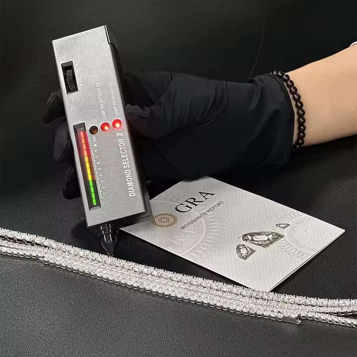 VVS Iced Out 925 Silver Moissanite Diamond Tennis Chain Necklace in 3mm 4mm 5mm 6.5mm Sizes