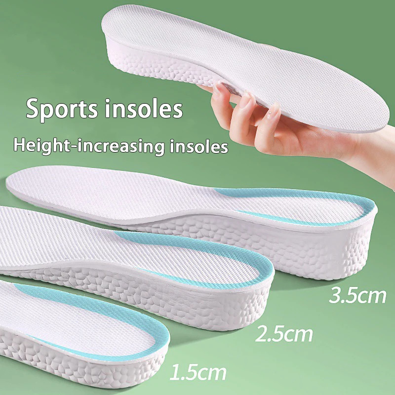 1Pair Mens and womens height increase insoles shock-absorbing sports insoles elastic soles arch support comfortable insole 250704