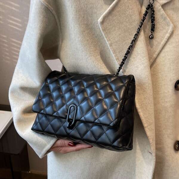 igh-Quality Texture for Women, Autumn/Winter 2025 New Trendy Fashion Quilted Chain Bag, Niche Women's Shoulder and Crossbody Bag