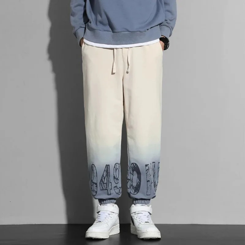 Man Sports Pants Summer Sweatpants for Men Hiphop Cropped Trousers Thin Jogging Original Clothing Korean Y2k In 250704
