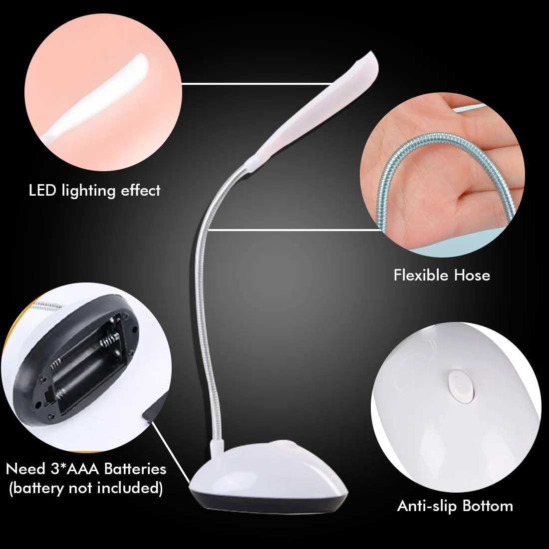 LED Mini Battery-Powered Table Lamp Eye Protection Portable Foldable Home Lighting Bedroom Bedside Study Reading Table Lamp XJ250703