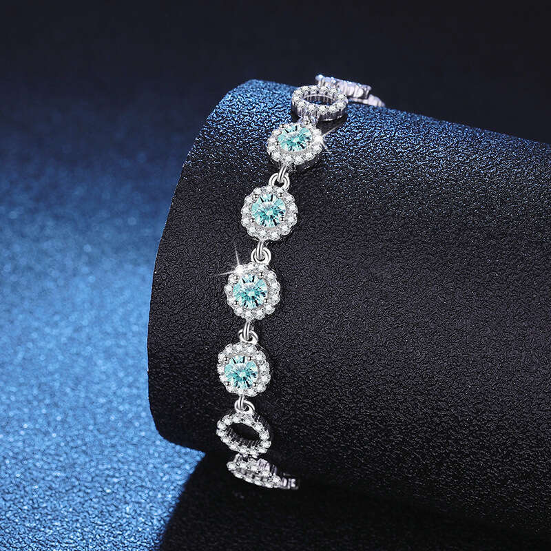 Jewelry Pure S925ier for Women Bracelet S925imple ExquiS925ite High-end MoiS925S925anite Bangle 321
