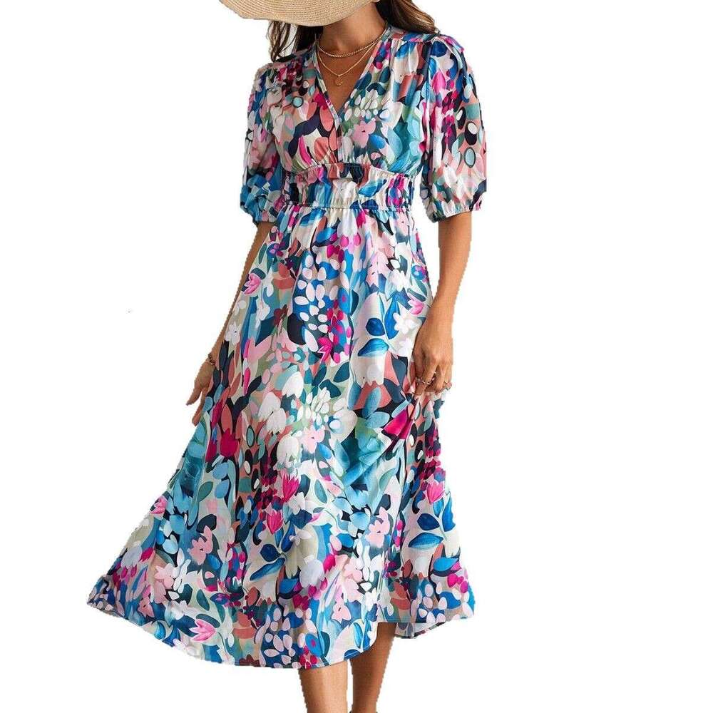 2025 Hot-Selling Fashionable Printed Women's Versatile Dress
