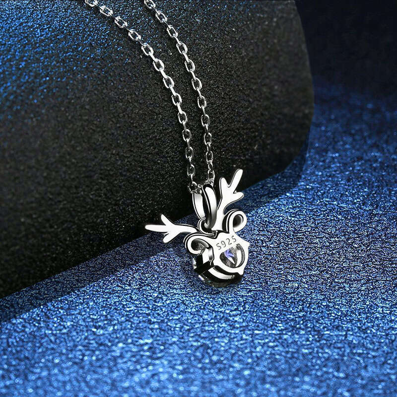TikTok Live S925 S925ier Pendant MoiS925S925anite Necklace for Women One Deer HaS925 You Qixi Valentine'S925 Day Gift 828