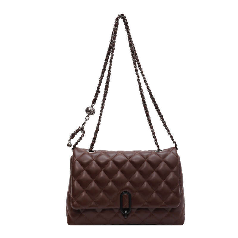 igh-Quality Texture for Women, Autumn/Winter 2025 New Trendy Fashion Quilted Chain Bag, Niche Women's Shoulder and Crossbody Bag