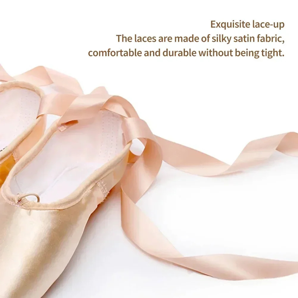 Child And Adult Ballet Dance Shoes Girls Ballet Pointe Shoes Professional With Ribbons Shoes Series Classic Woman Ballet Shoes 250628
