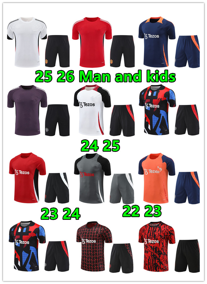 25 26 MAN Soccer Jersey GARNACHO HOJLUND MAINOO tracksuit unted training football shirt MARTINEZ BRUNO FERNANDES YORO UNteD Zirkzee Kids Child kit unitedjersey