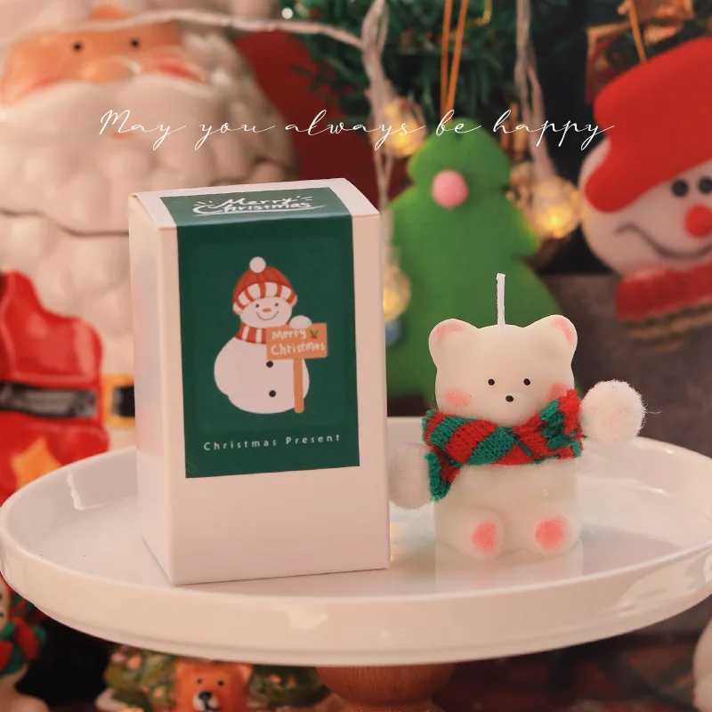 Original Christmas Scented Candles Gift Box Ornament Gift Christmas Eve Christmas Bear Home Atmosphere Souvenir W250704