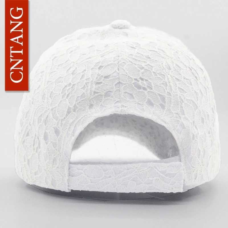 CNTANG Brand Summer Lace Hat Cotton Baseball Cap For Wen Breathable Mesh Girls Snapback Hip Hop Fashion Fem Caps Adjustable X250704